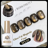 Black Glass Cat Magnetic Gel Polish 10ml Gel Nail Polish BORN PRETTY 