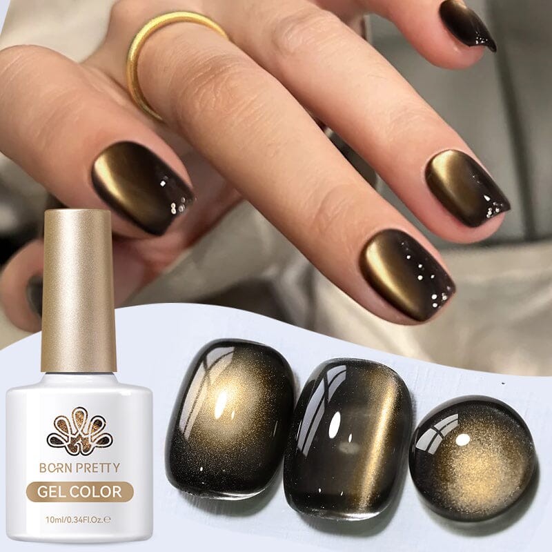 Black Glass Cat Magnetic Gel Polish MY49 Crow 10ml Gel Nail Polish BORN PRETTY 
