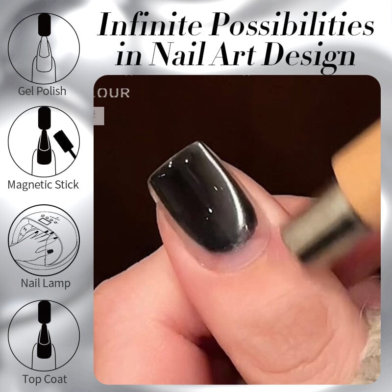 Black Glass Cat Magnetic Gel Polish MY76 Obsidian 10ml Gel Nail Polish BORN PRETTY 