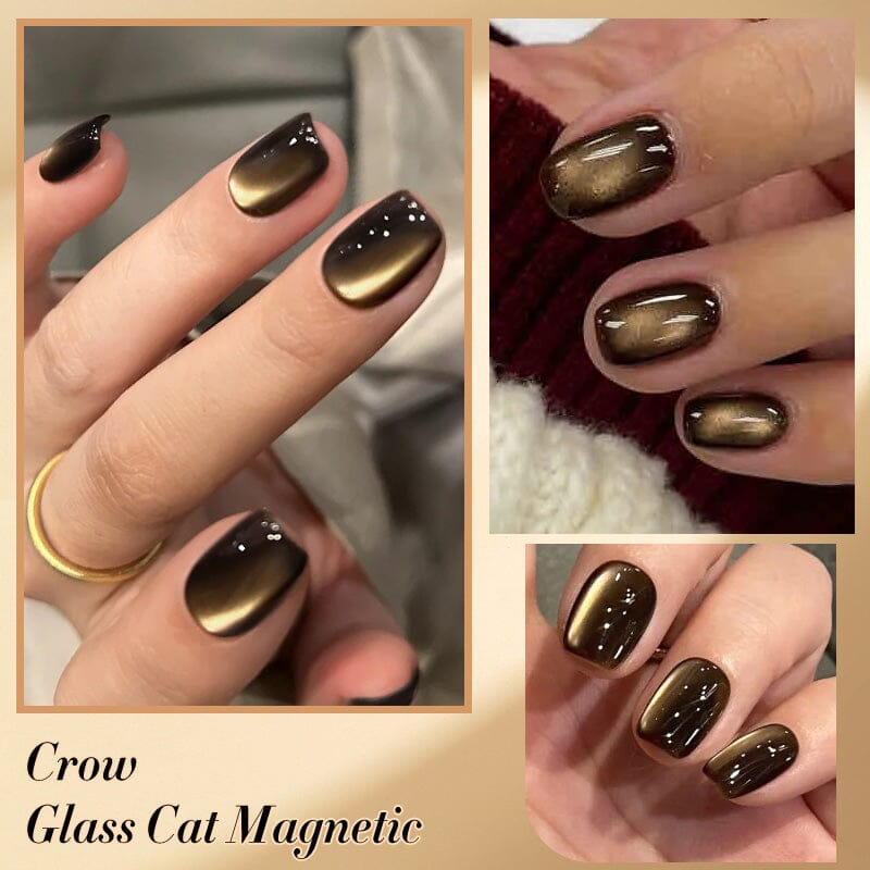 Black Glass Cat Magnetic Gel Polish MY49 Crow 10ml Gel Nail Polish BORN PRETTY 