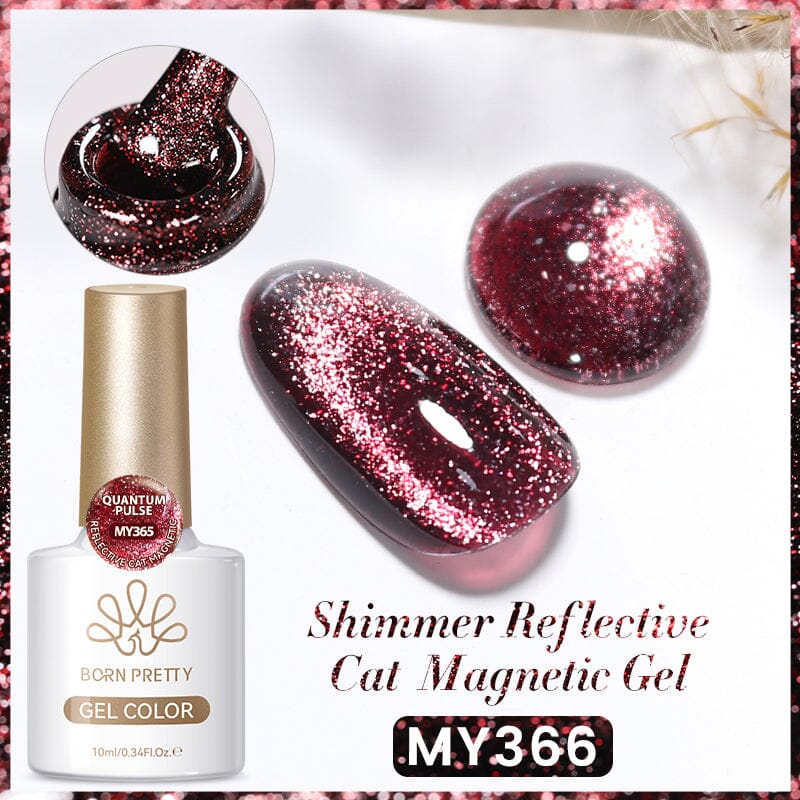 Reflective Cat Magnetic Gel MY366 Quantum Pulse 10ml Gel Nail Polish BORN PRETTY 