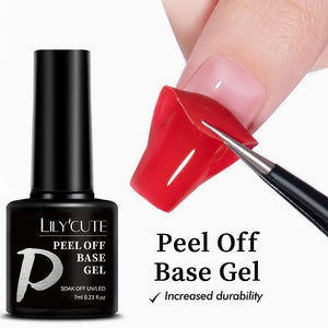 Peel Off Base Gel, Reinforcement Gel, Watercolor Nail Gel 7ml Base & Top Coat LILYCUTE 