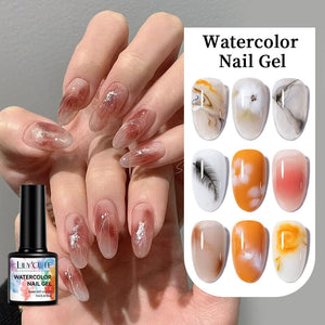 Peel Off Base Gel, Reinforcement Gel, Watercolor Nail Gel 7ml Base & Top Coat LILYCUTE 
