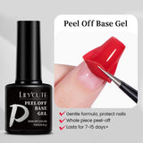 Peel Off Base Gel, Reinforcement Gel, Watercolor Nail Gel 7ml Base & Top Coat LILYCUTE Peel Off Base Gel 