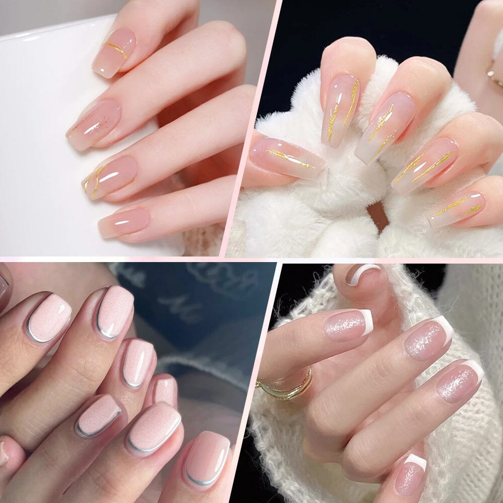 20 Tips Semi-Cured Gel Nail Strips N079-N088 Nail Sticker Harunouta 