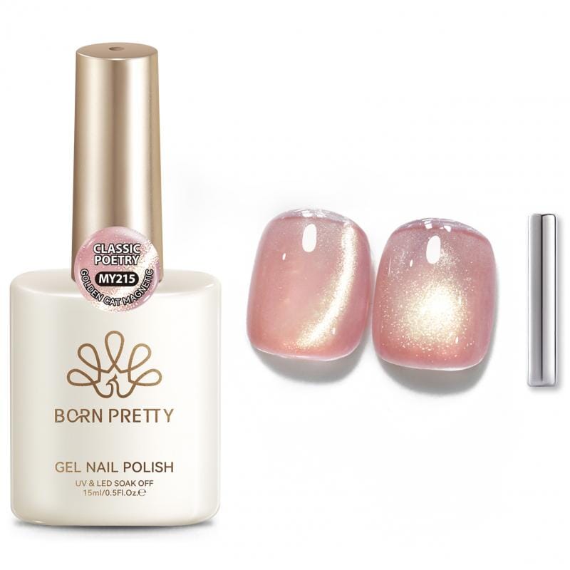 Gold Cat Magnetic Gel MY215 Classic Poetry 15ml Gel Nail Polish BORN PRETTY 