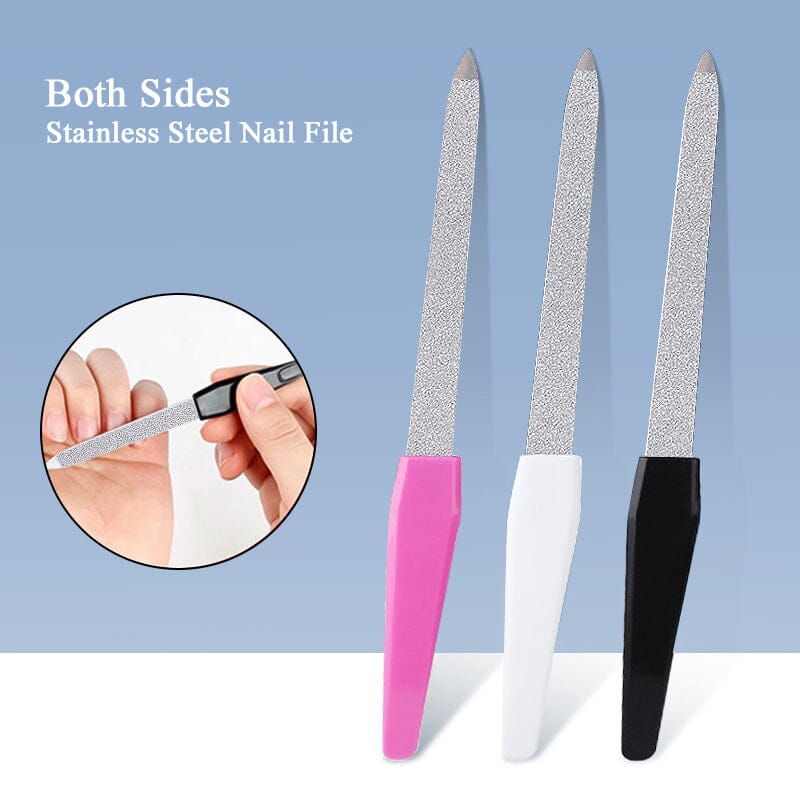Metal Nail File Pink 15.4cm Tools & Accessories No Brand 
