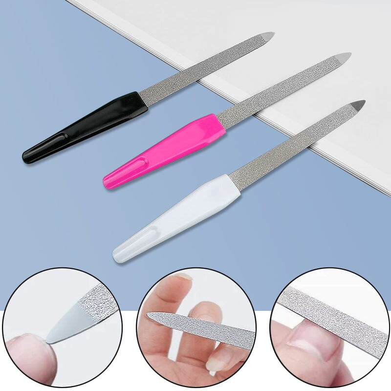 Metal Nail File Pink 15.4cm Tools & Accessories No Brand 