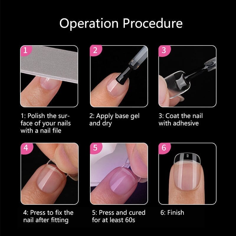 240pcs Square Round Semi-Matte False Nail Tips Nail Tips No Brand 