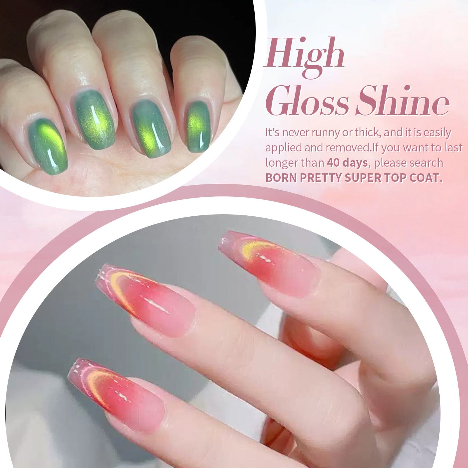 6 Colors Cat Magnetic Gel Polish Set Colored Glass 7ml Gel Nail Polish BORN PRETTY 
