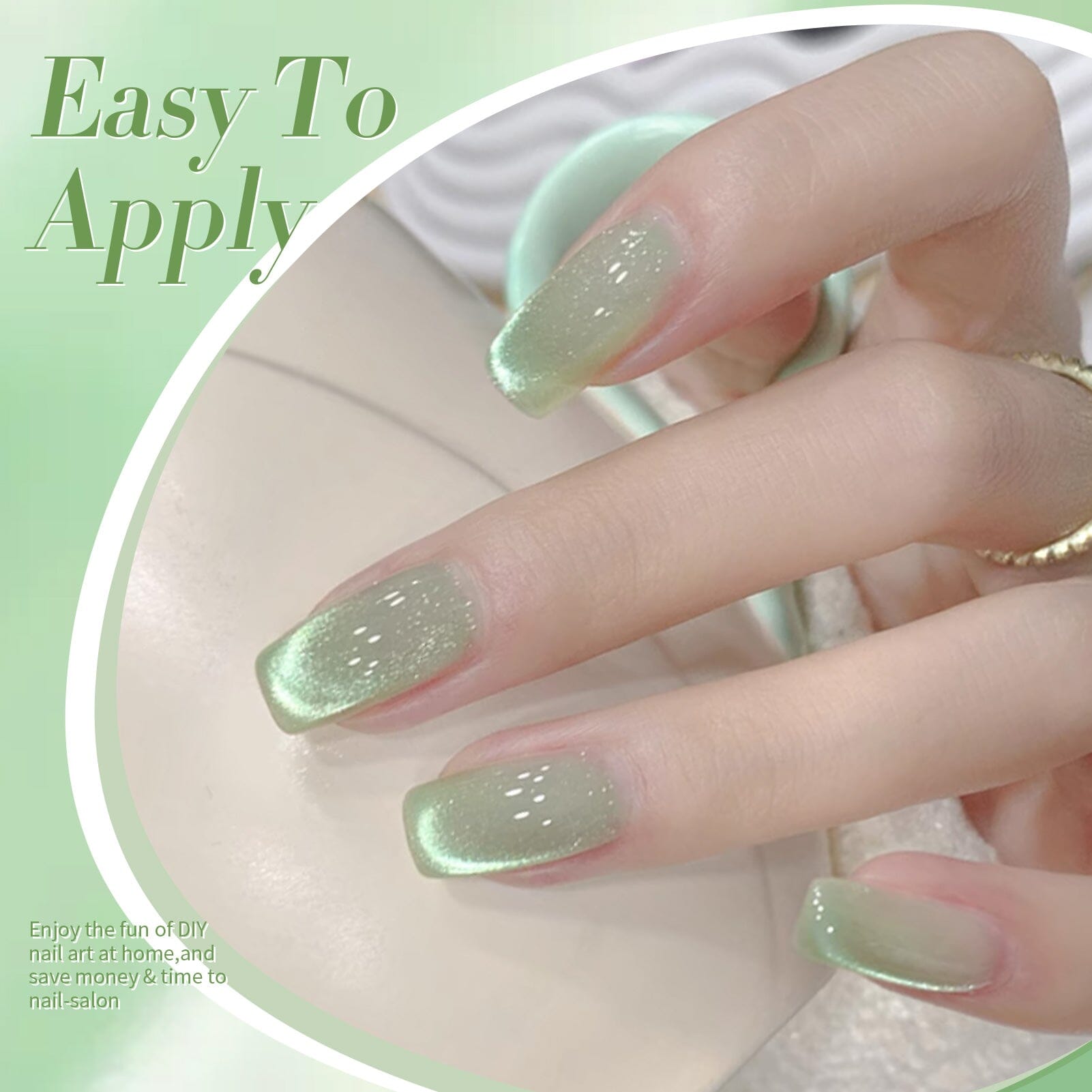 Green Cat Magnetic Gel GCM06 15ml Gel Nail Polish BORN PRETTY 