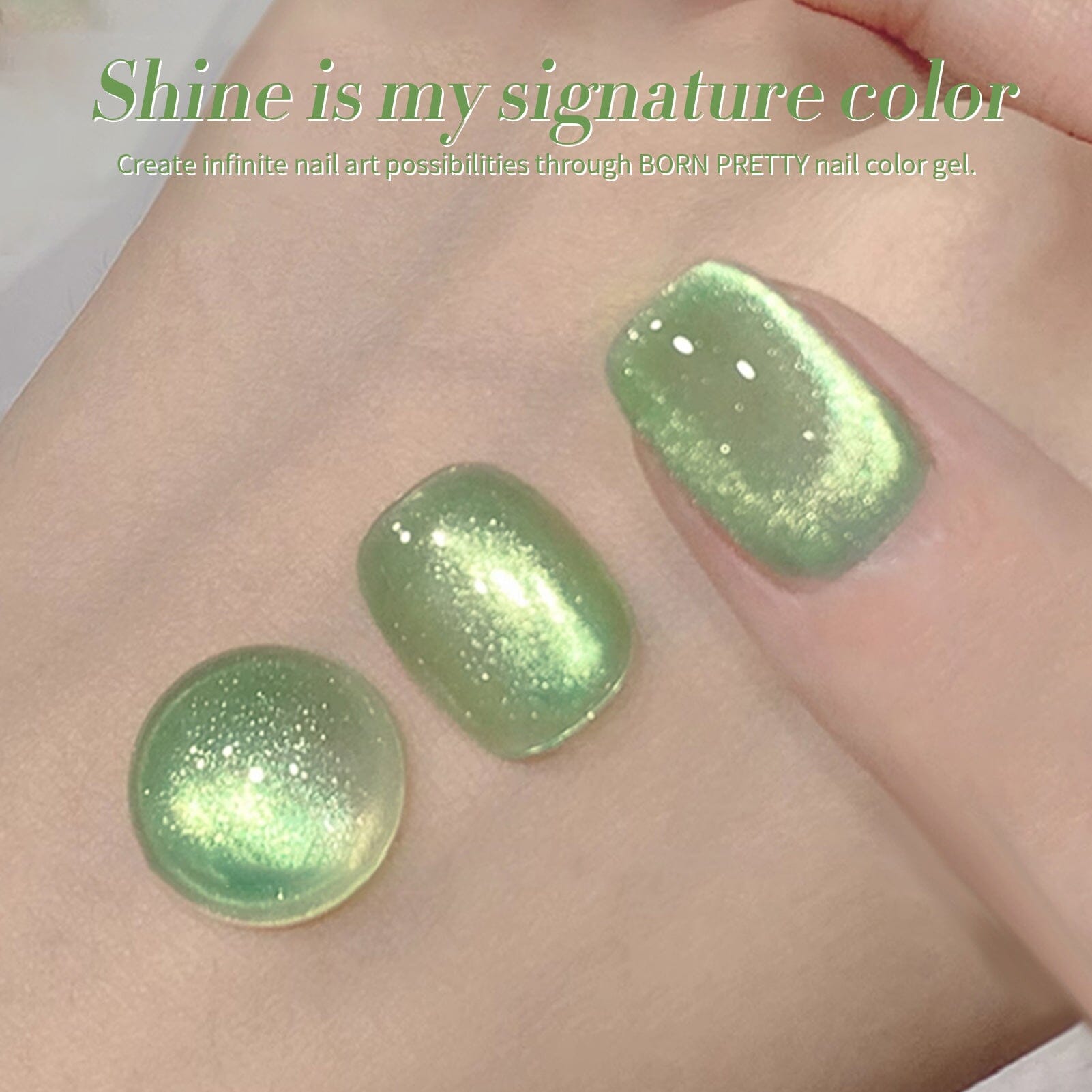 Green Cat Magnetic Gel GCM06 15ml Gel Nail Polish BORN PRETTY 