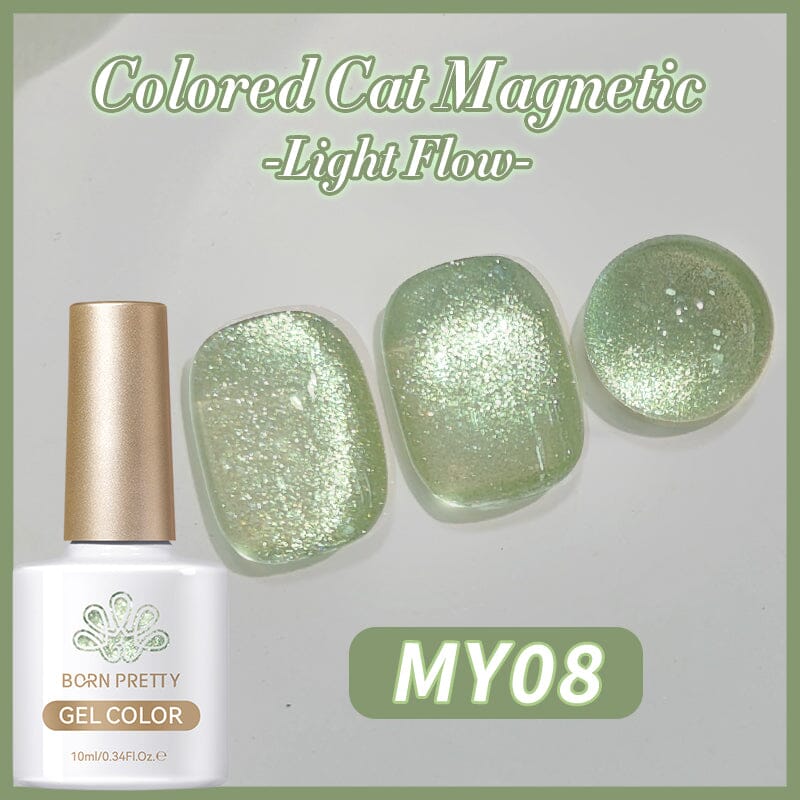 Light Flow Colored Cat Magnetic Gel Polish 10ml Gel Nail Polish BORN PRETTY MY08 