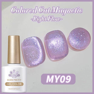 Light Flow Colored Cat Magnetic Gel Polish 10ml Gel Nail Polish BORN PRETTY MY09 