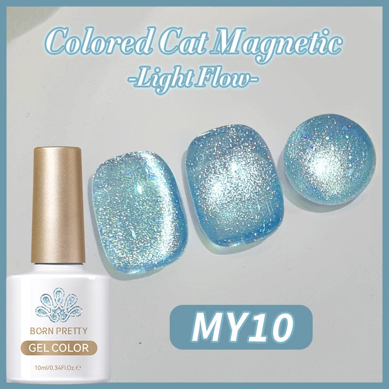 Light Flow Colored Cat Magnetic Gel Polish 10ml Gel Nail Polish BORN PRETTY MY10 