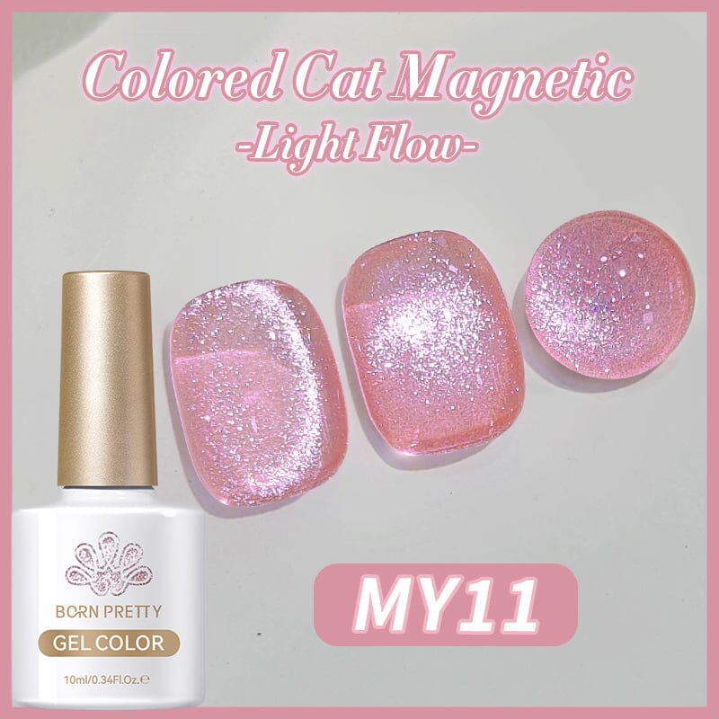 Light Flow Colored Cat Magnetic Gel Polish 10ml Gel Nail Polish BORN PRETTY MY11 