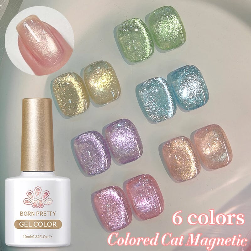 Light Flow Colored Cat Magnetic Gel Polish 10ml Gel Nail Polish BORN PRETTY 