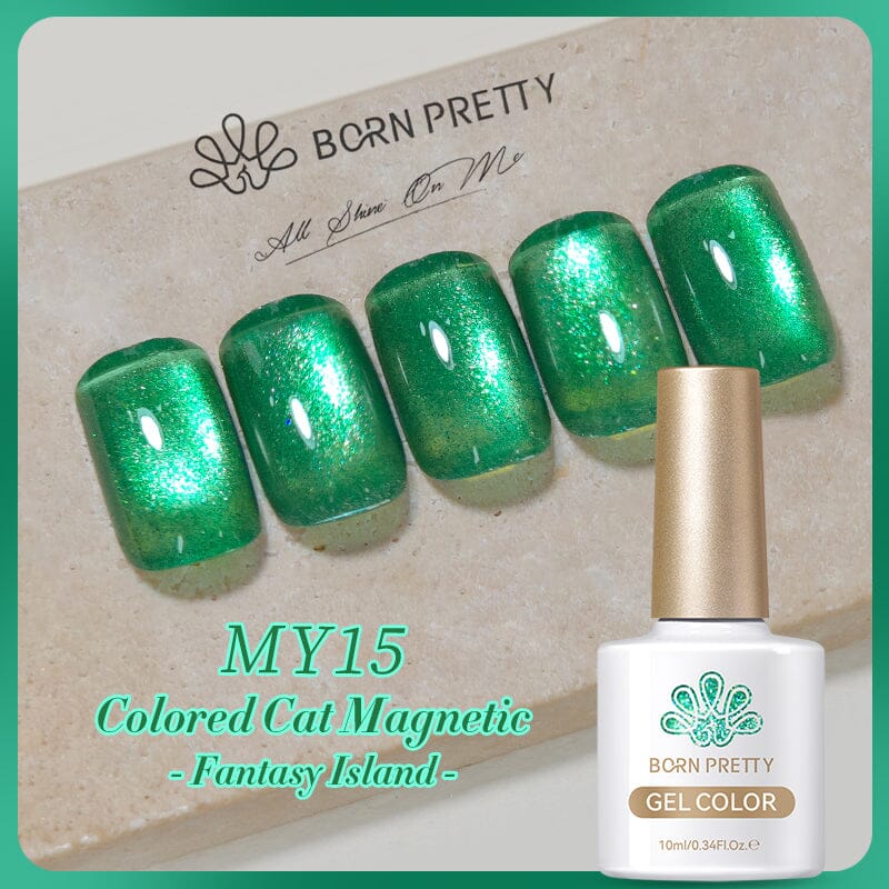Fantasy Island Colored Cat Magnetic Gel Polish 10ml Gel Nail Polish BORN PRETTY MY15 