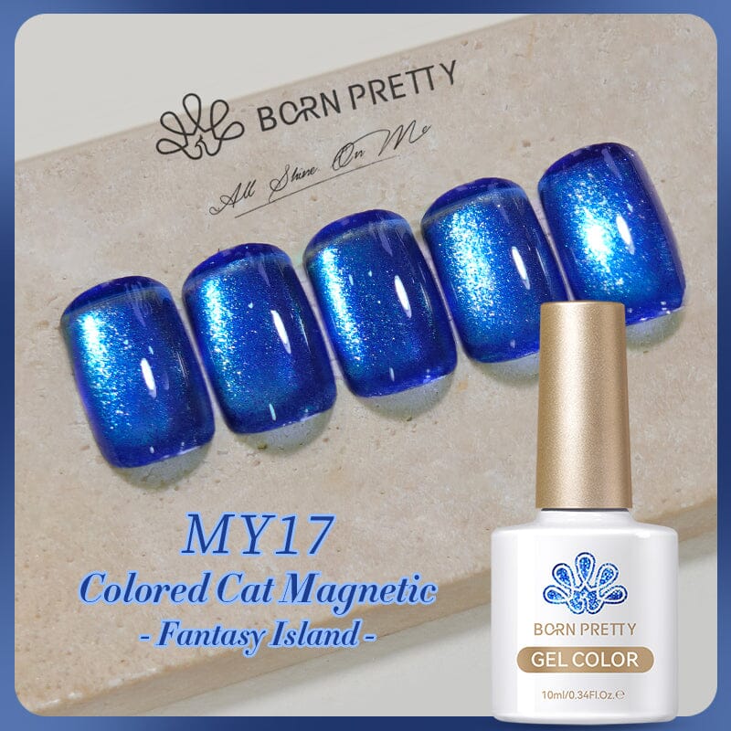 Fantasy Island Colored Cat Magnetic Gel Polish 10ml Gel Nail Polish BORN PRETTY MY17 