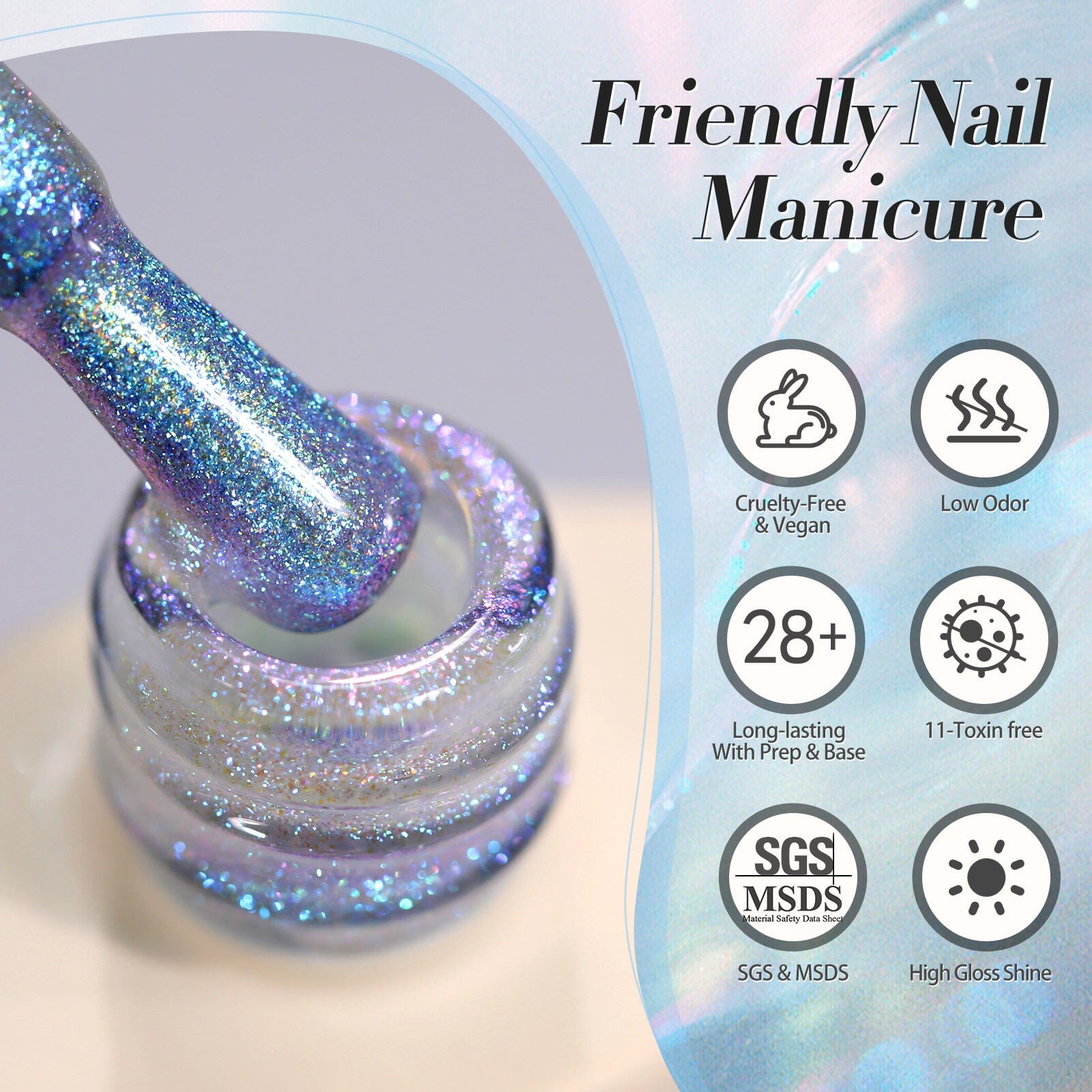 BORN PRETTY Aurora Gel Sea Tears JG02 15ml Gel Nail Polish BORN PRETTY 