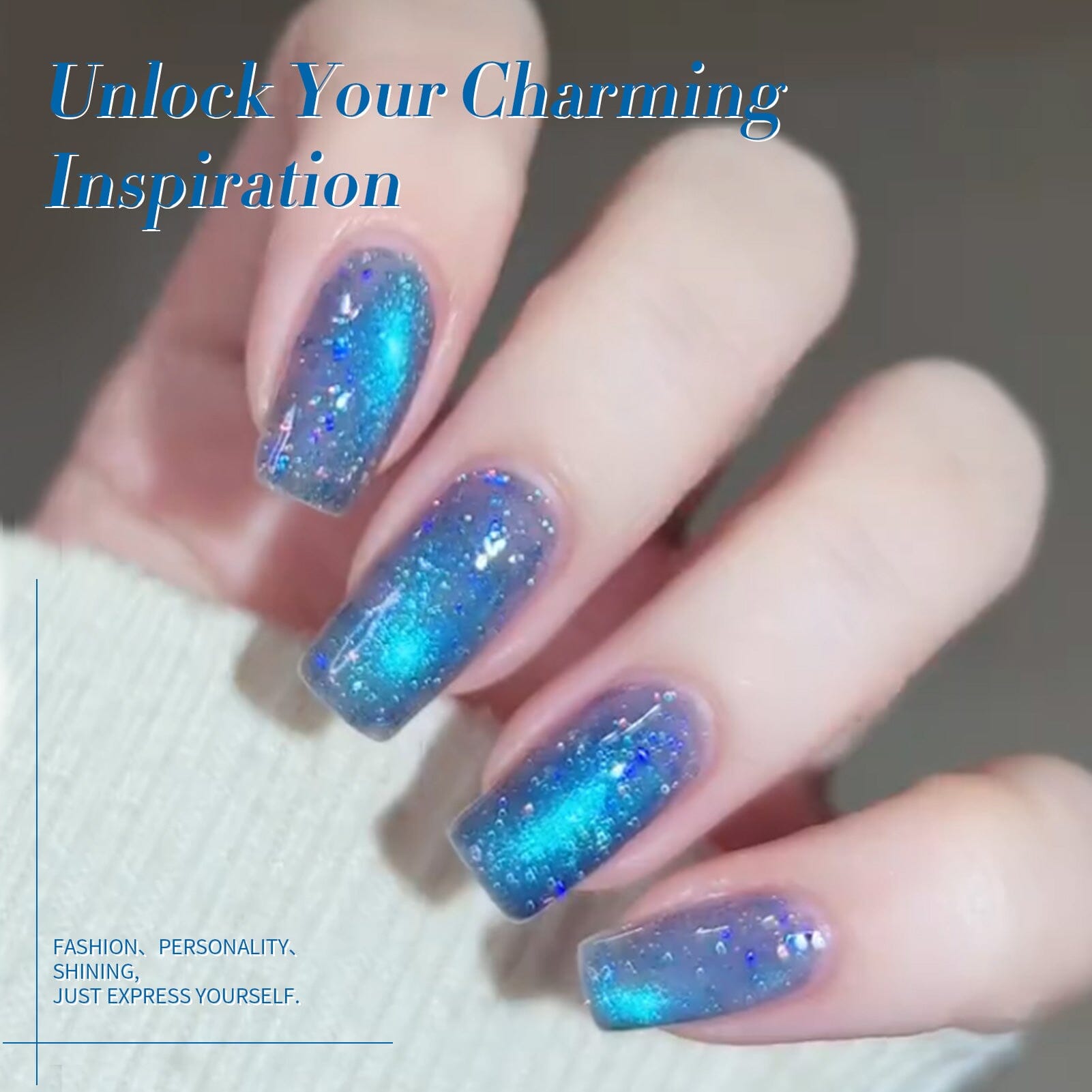 Bule Colorful Cat Magnetic Eye Gel Insomniac Island 15ml Gel Nail Polish BORN PRETTY 