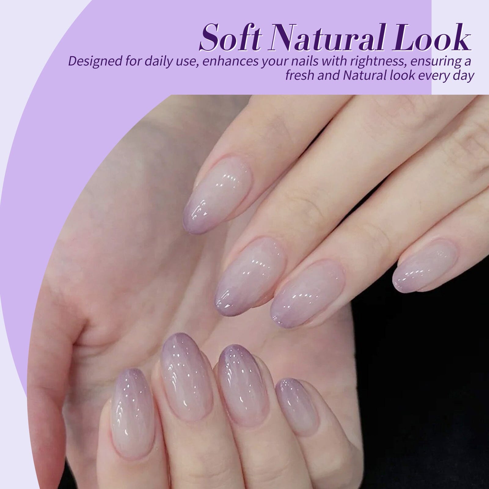 6 Colors Purple Ice Jelly Gel Polish Set J04 Lilac Whispers 7ml Gel Nail Polish BORN PRETTY 