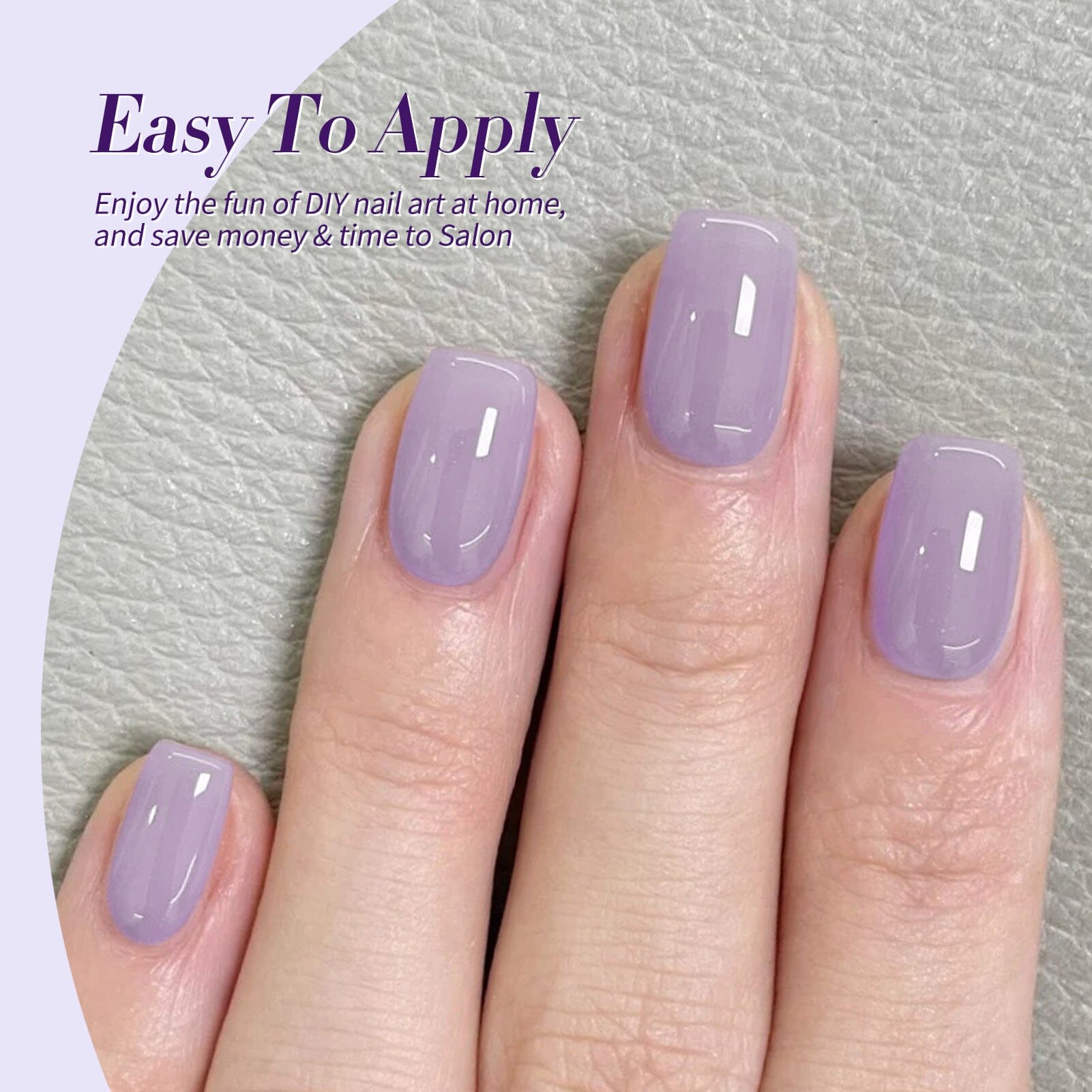 6 Colors Purple Ice Jelly Gel Polish Set J04 Lilac Whispers 7ml Gel Nail Polish BORN PRETTY 