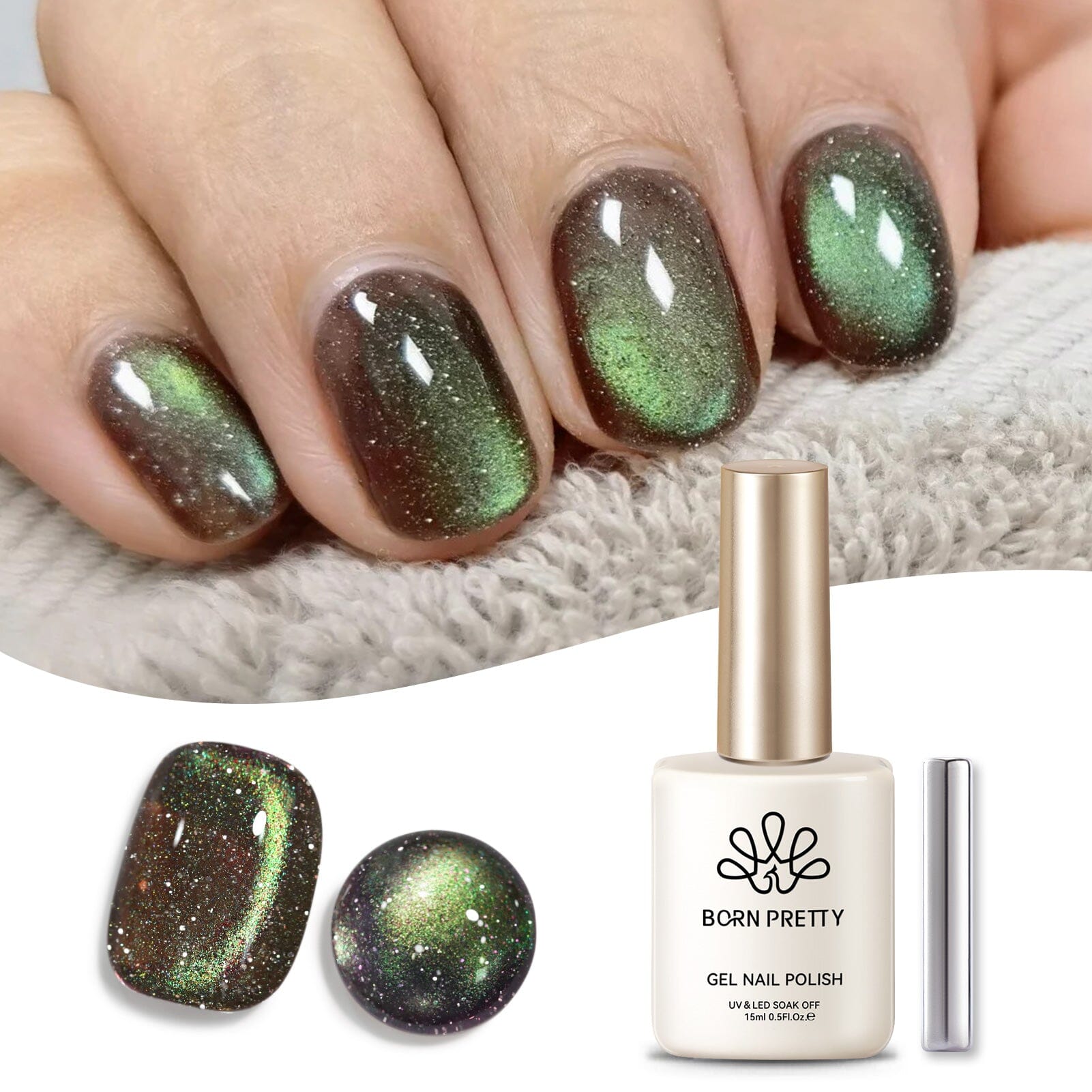 Double Light Cat Magnetic Eye Gel Finland Light 15ml Gel Nail Polish BORN PRETTY 