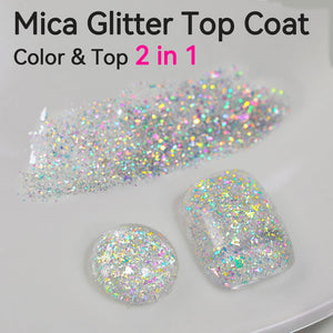 Mica Reflective Glitter Top Coat 15ml Gel Nail Polish BORN PRETTY 
