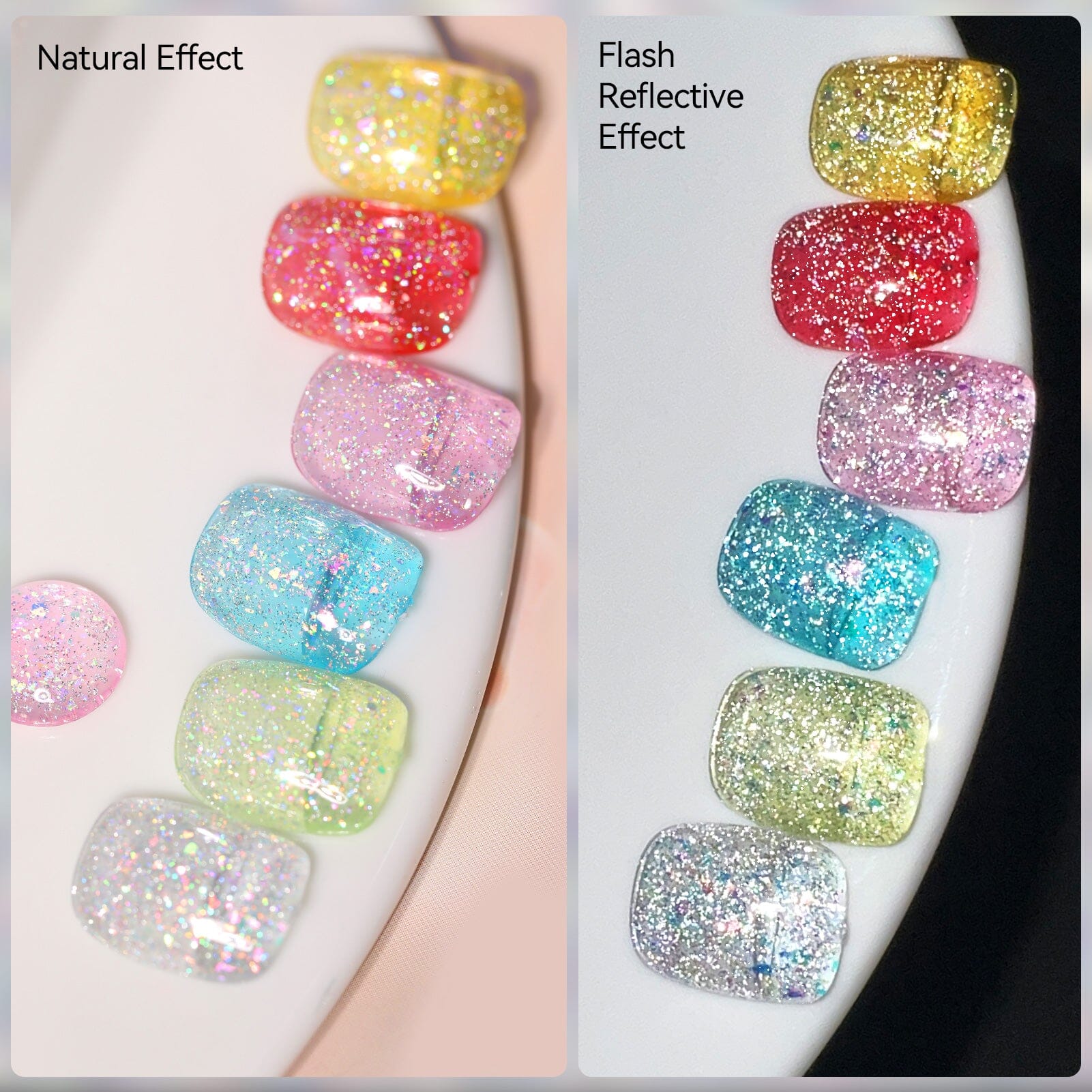 Mica Reflective Glitter Top Coat 15ml Gel Nail Polish BORN PRETTY 