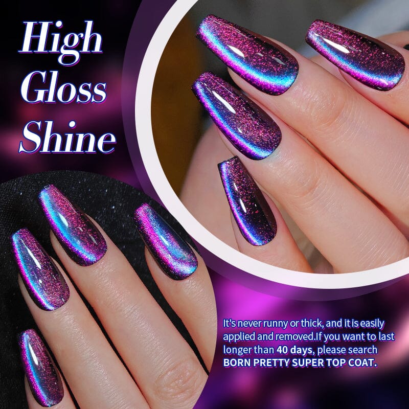 Purple 9D Cat Magnetic Gel Polish MY28 Polaris 10ml Gel Nail Polish BORN PRETTY 