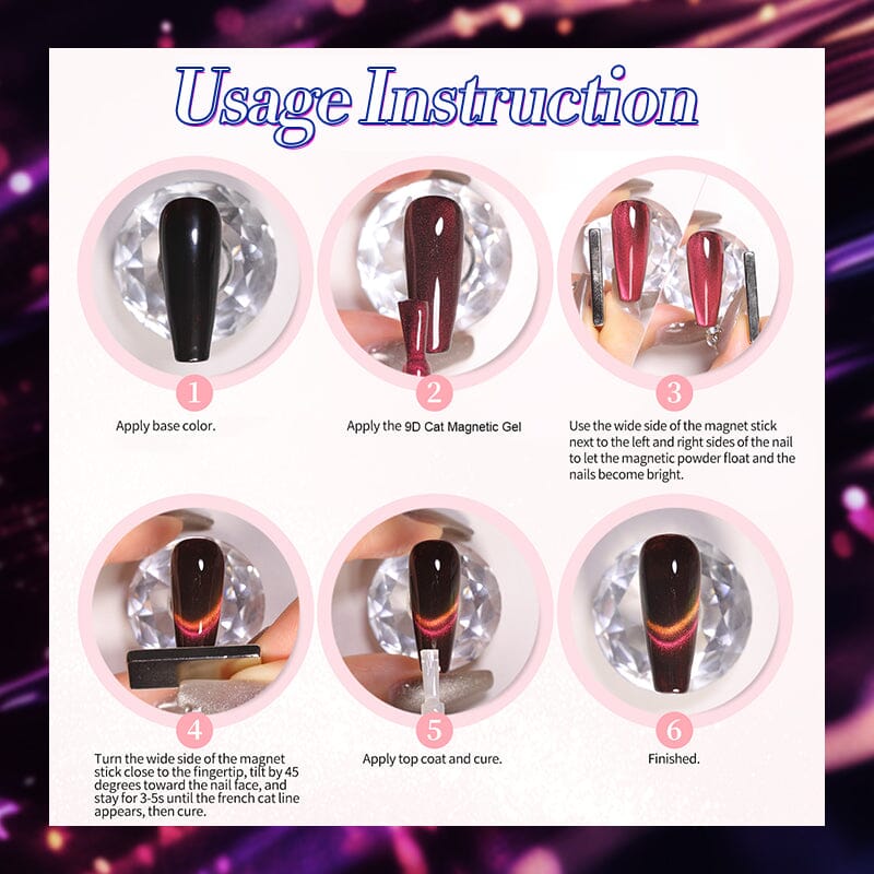 9D Cat Magnetic Gel Polish 10ml Gel Nail Polish BORN PRETTY 