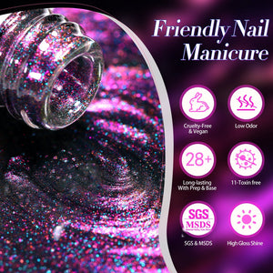 6 Colors 9D Cat Magnetic Gel Polish Set Polaris 7ml Gel Nail Polish BORN PRETTY 