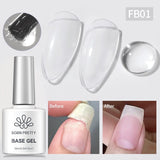Fiber Rubber Base Gel 10ml Gel Nail Polish BORN PRETTY FB01 Clear 