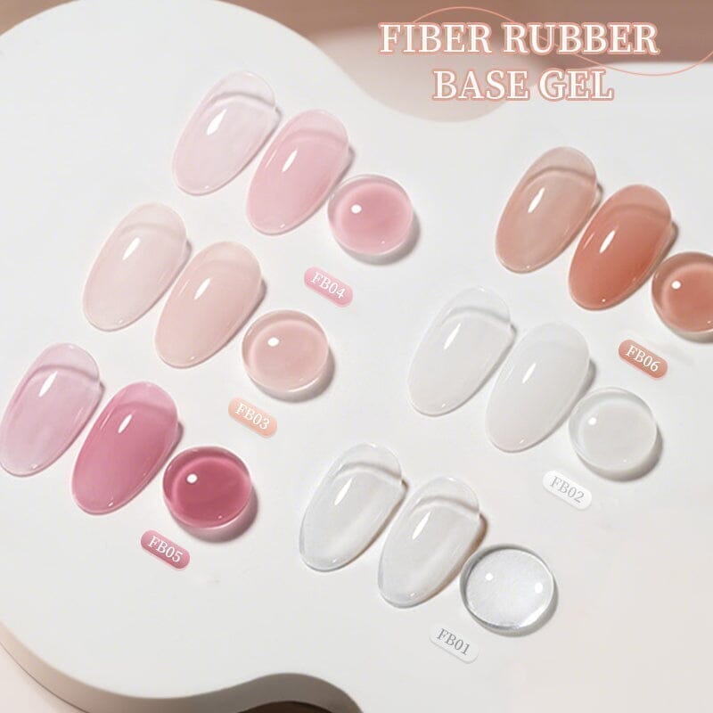 Soft Pink Fiber Rubber Base Gel FB03 10ml Gel Nail Polish BORN PRETTY 