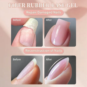 Light Pink Fiber Rubber Base Gel FB04 10ml Gel Nail Polish BORN PRETTY 