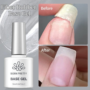 6 Colors Fiber Rubber Base Gel Polish Set 10ml Gel Nail Polish BORN PRETTY 