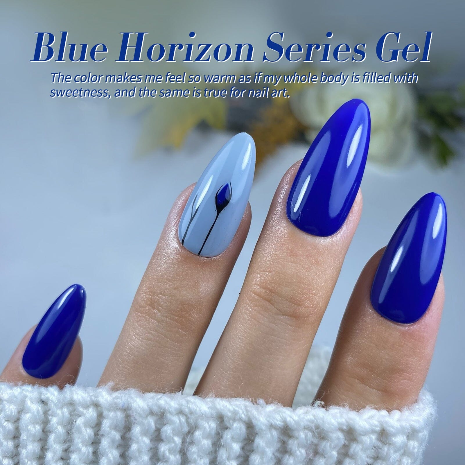 6 Colors Blue Color Gel Polish Set S07 Blue Horizon 7ml Gel Nail Polish BORN PRETTY 