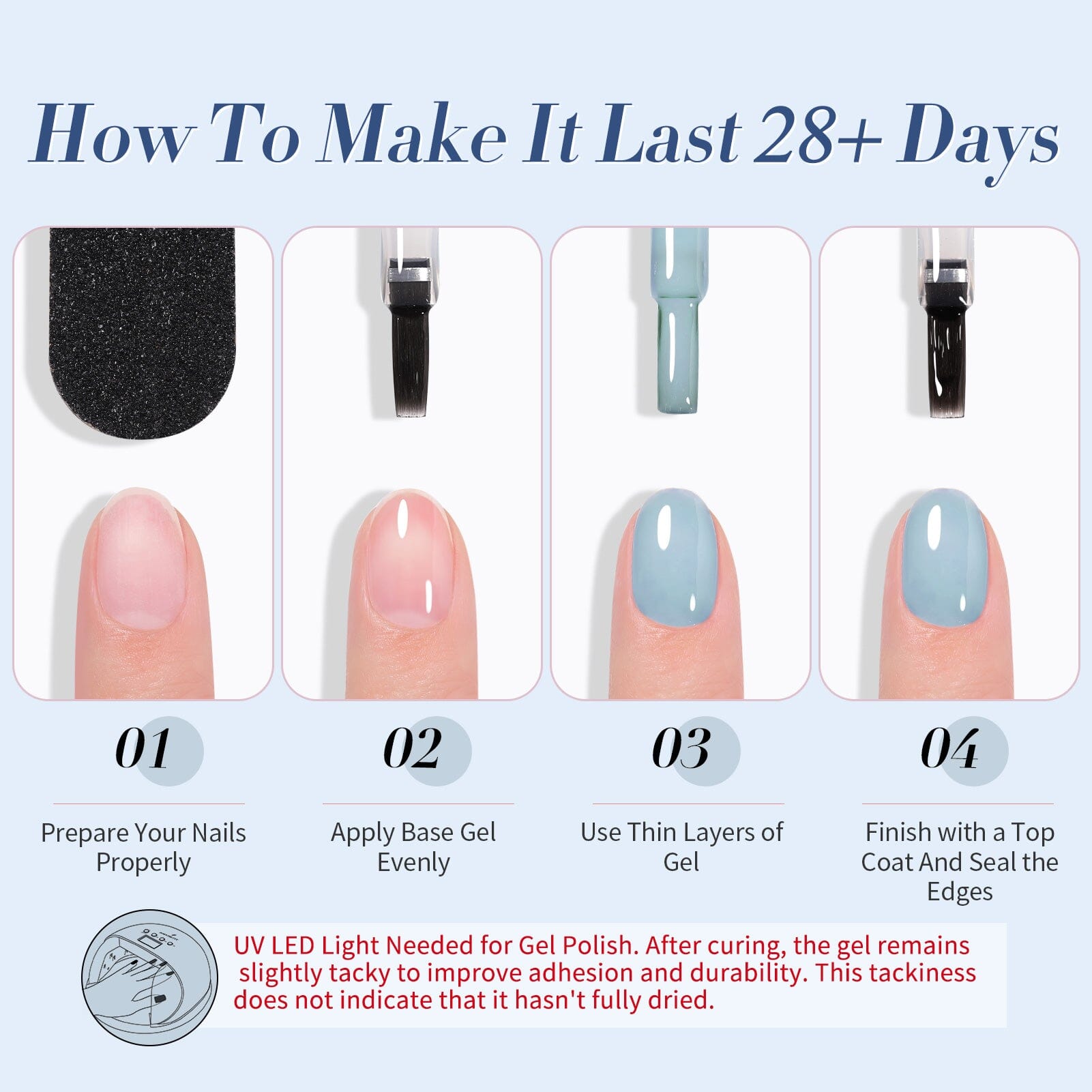 6 Colors Blue Jelly Gel Polish Set J06 Lake Baikal 7ml Gel Nail Polish BORN PRETTY 