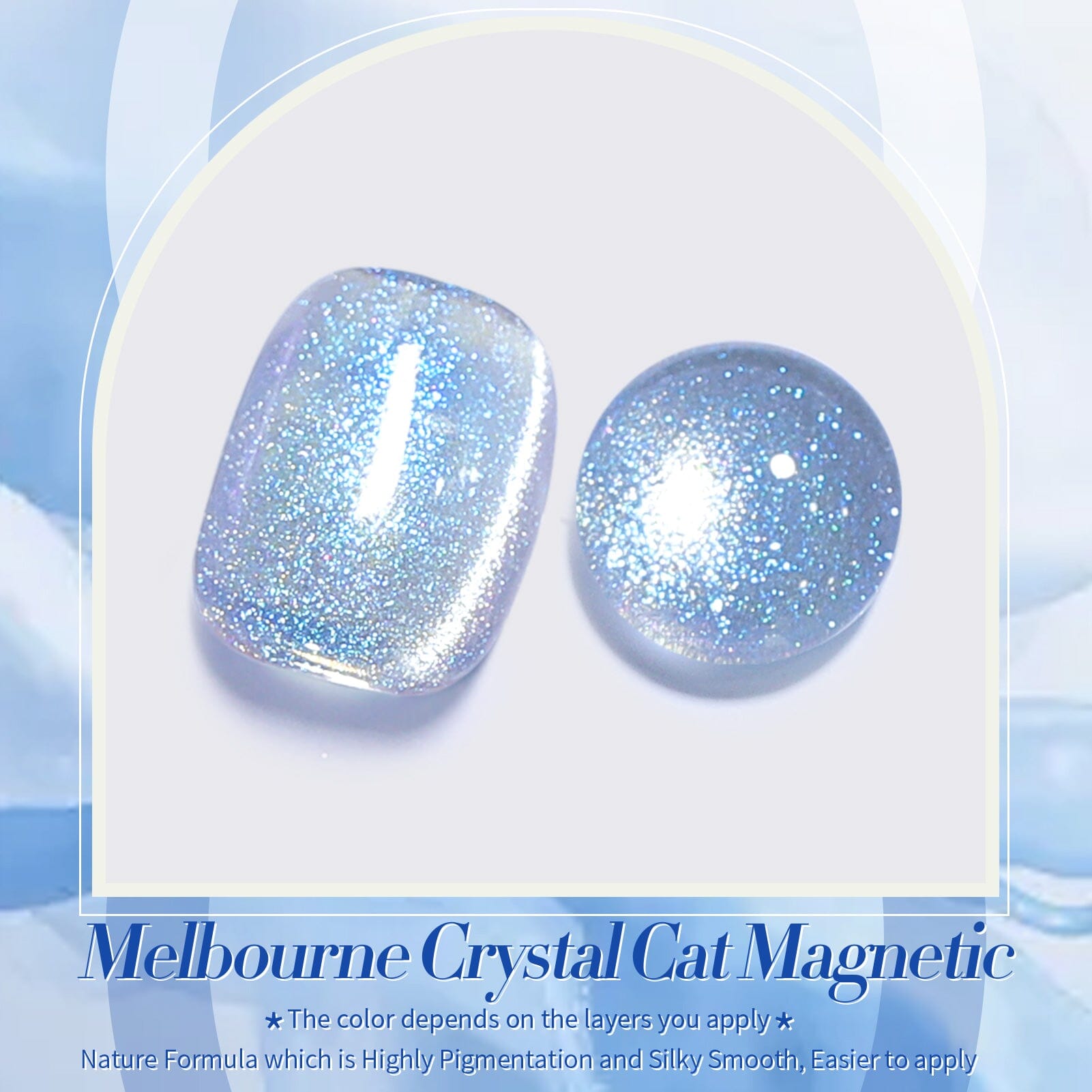 Glitter Cat Magnetic Gel Polish MY37 Glacier 15ml Gel Nail Polish BORN PRETTY 