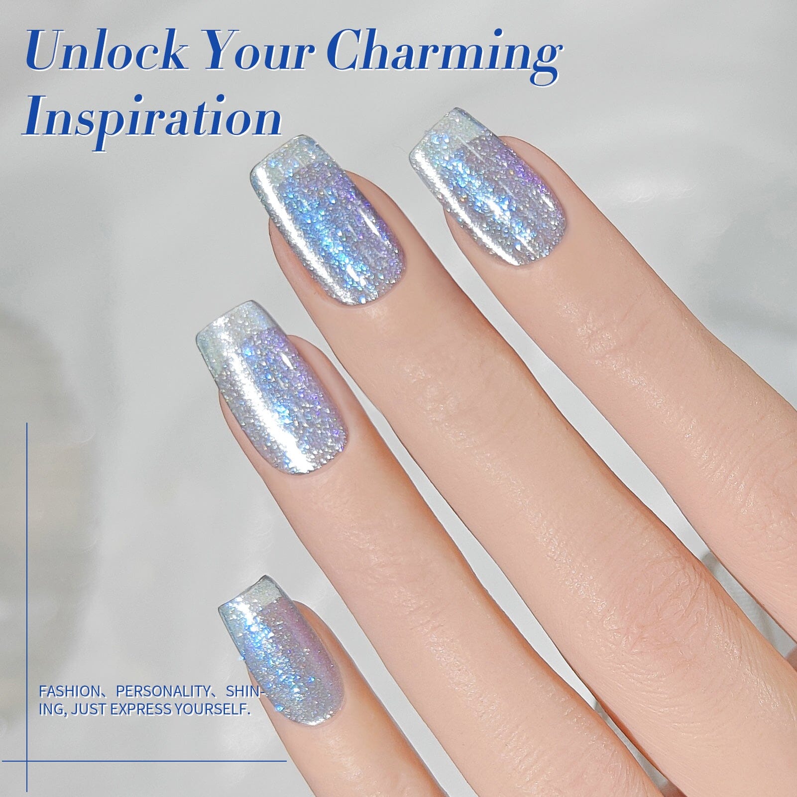 Glitter Cat Magnetic Gel Polish MY37 Glacier 15ml Gel Nail Polish BORN PRETTY 