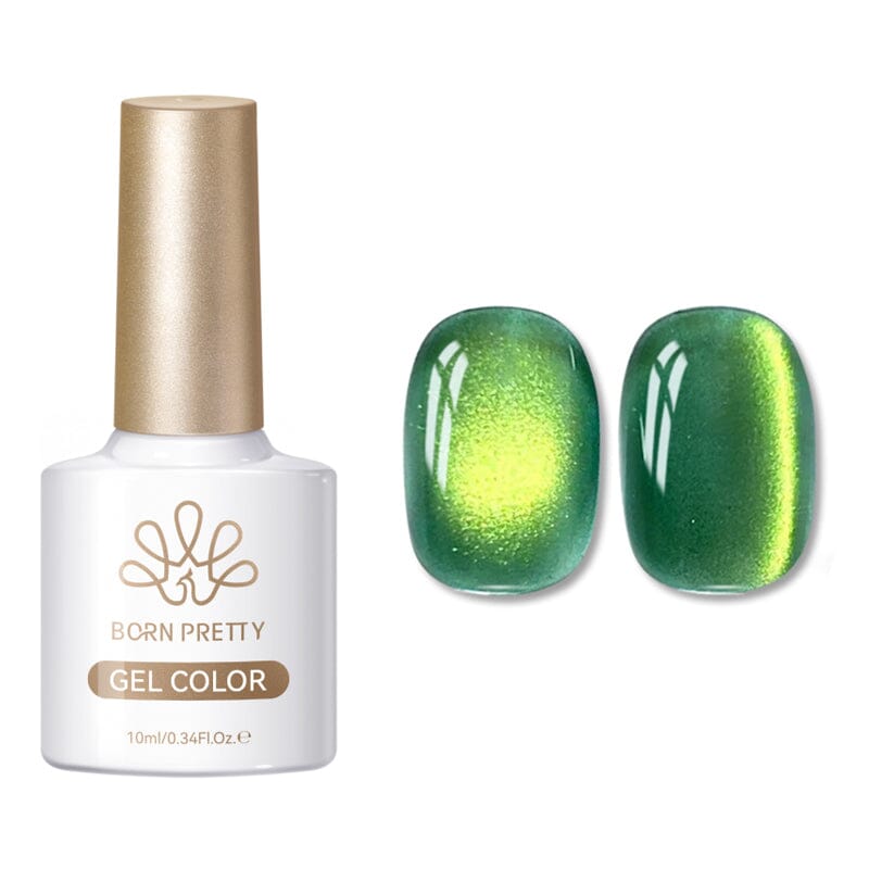 Glass Cat Magnetic Gel MY39 Basil 10ml Gel Nail Polish BORN PRETTY 