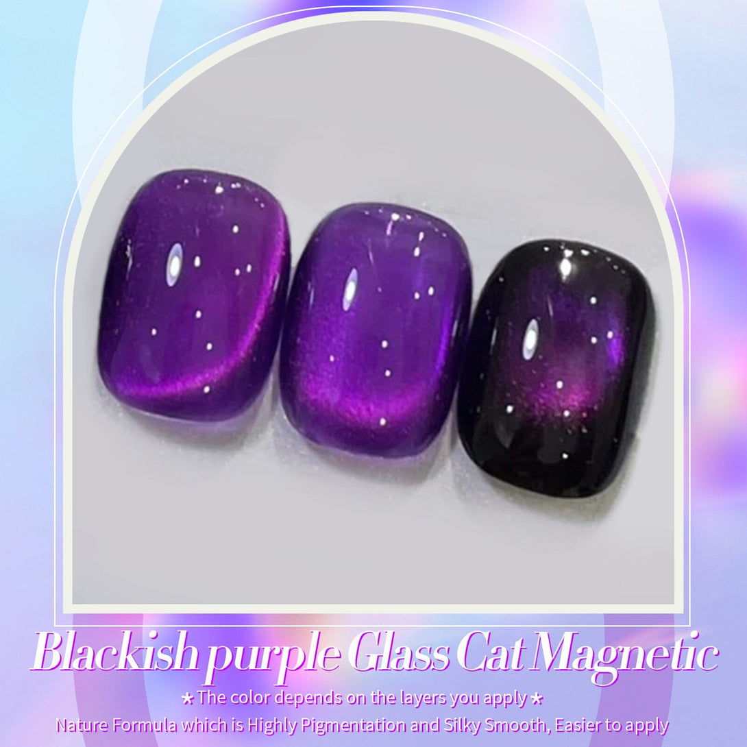 Purple Cat Magnetic Gel Polish MY43 Blackish Purple 15ml Gel Nail Polish BORN PRETTY 