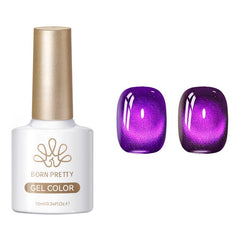 Glass Cat Magnetic Gel MY43 Blackish Purple 10ml Gel Nail Polish BORN PRETTY 
