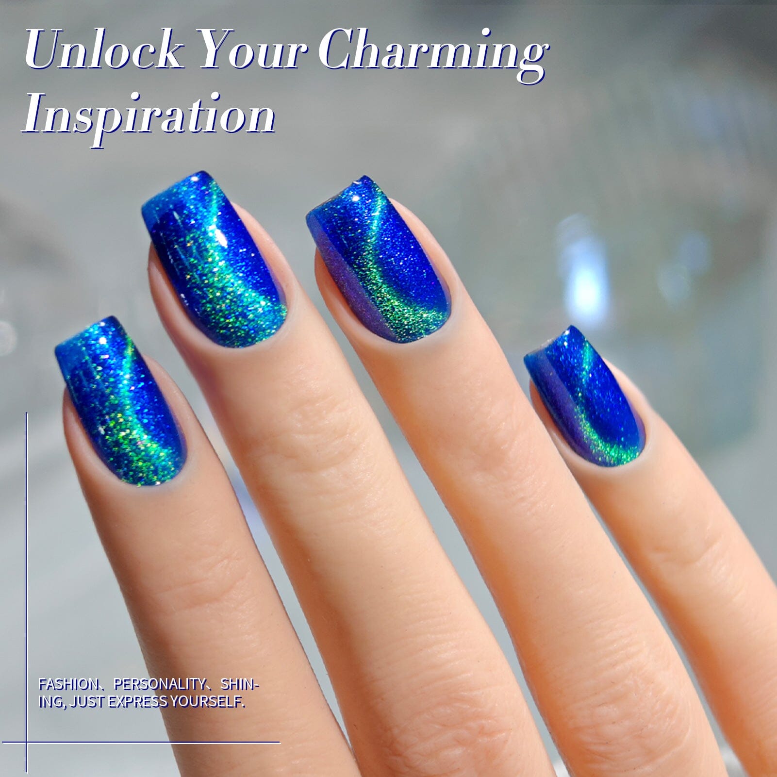 Blue Cat Magnetic Gel Polish MY44 Interstellar 15ml Gel Nail Polish BORN PRETTY 