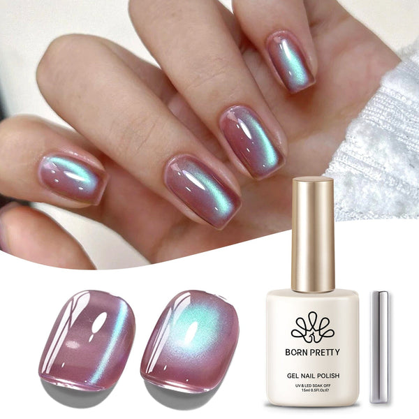 Pink Cat Magnetic Gel Polish MY46 Hyacinth 15ml Gel Nail Polish BORN PRETTY 