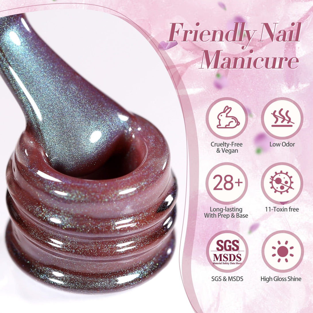 Pink Cat Magnetic Gel Polish MY46 Hyacinth 15ml Gel Nail Polish BORN PRETTY 