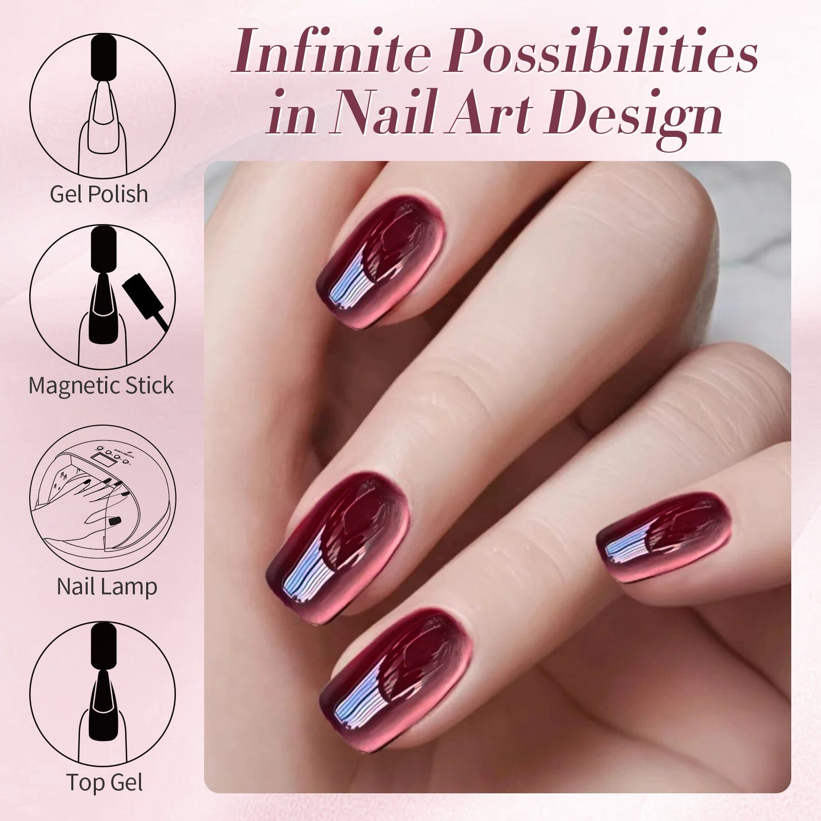Red Water Light Cat Magnetic Gel Polish AW05 15ml Gel Nail Polish BORN PRETTY 