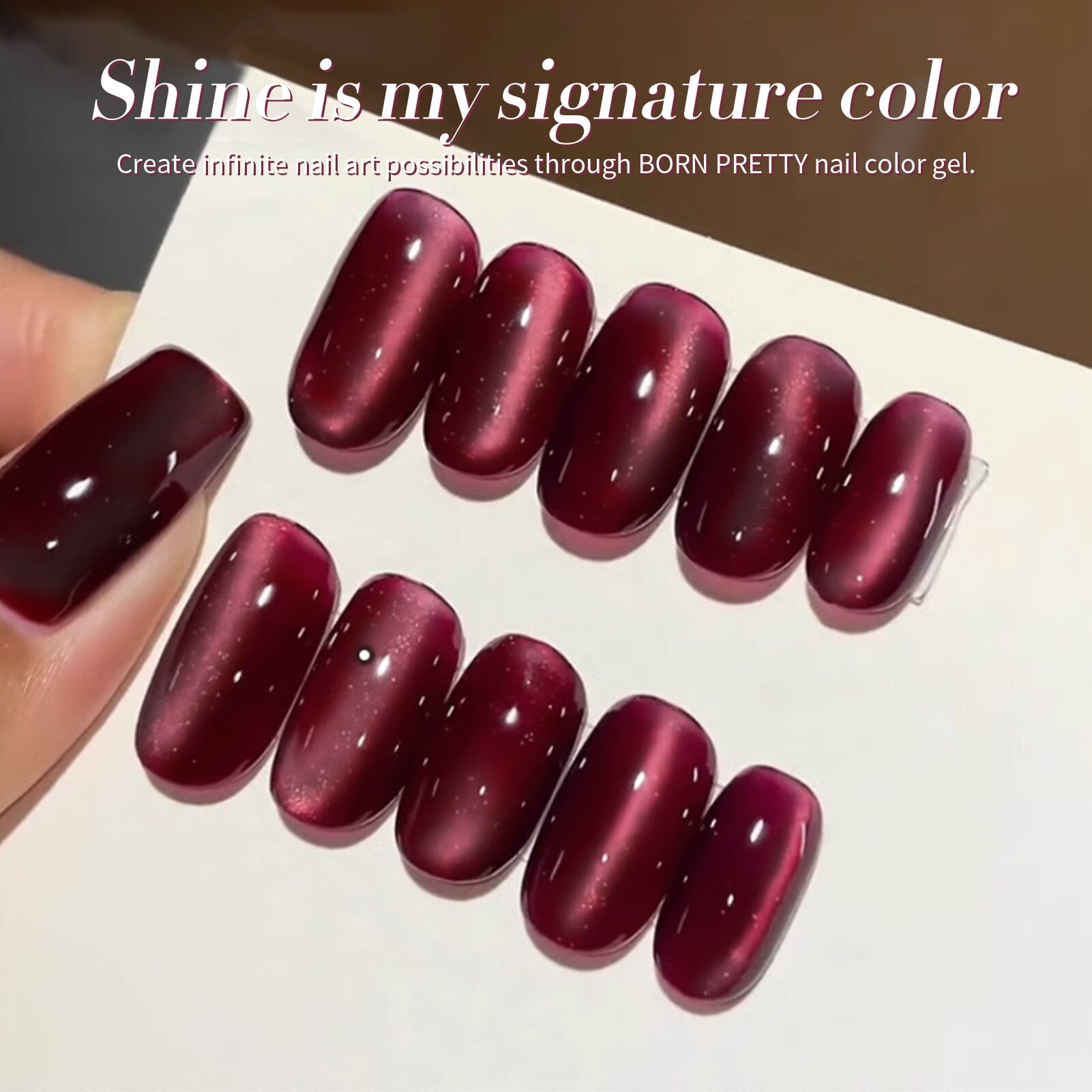 Red Water Light Cat Magnetic Gel Polish AW05 15ml Gel Nail Polish BORN PRETTY 