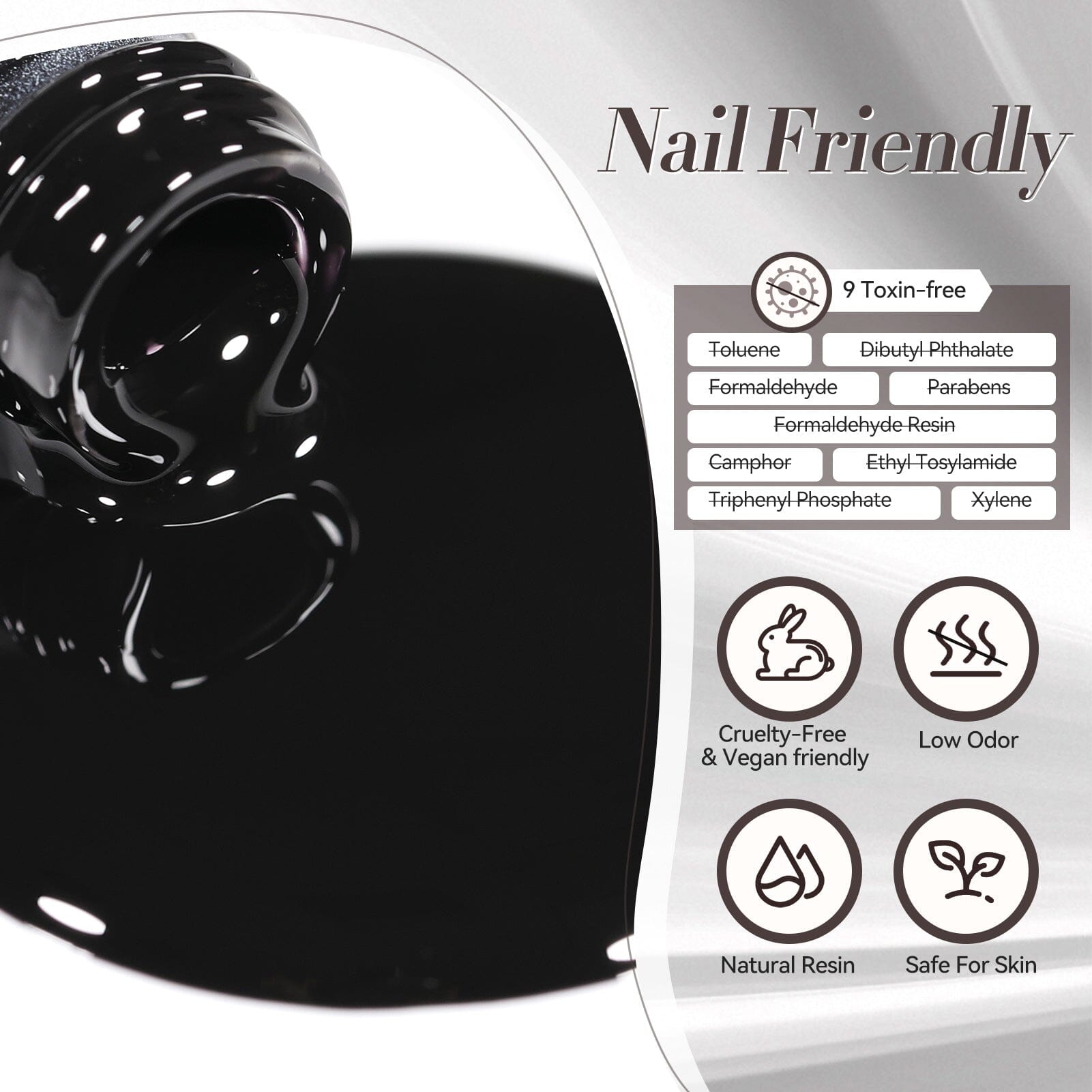 6 Colors Grey Colors Gel Polish Set S09 Steel Symphony 7ml Gel Nail Polish BORN PRETTY 